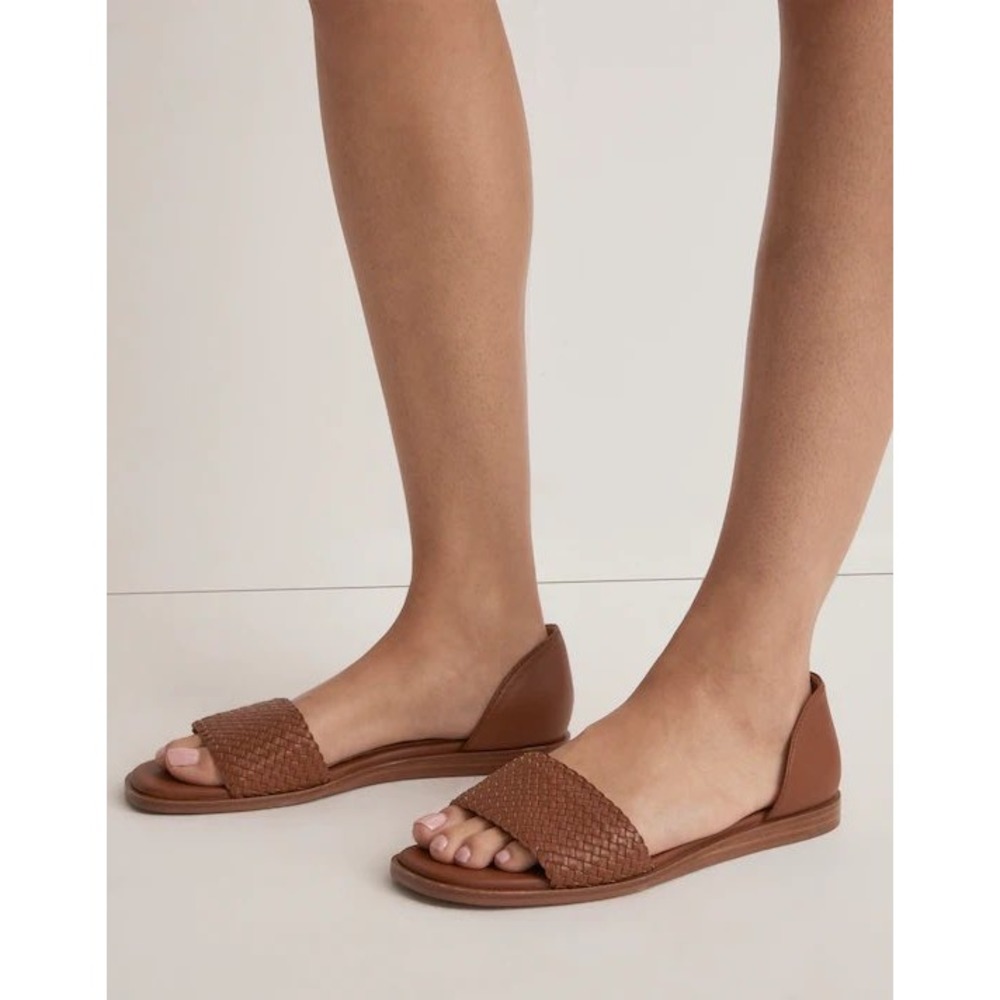Madewell Woven Slide The Nelda d'Orsay Flat Leather Flats Size 9